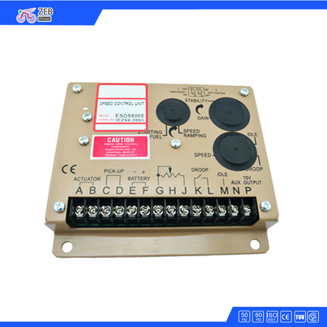 Controlador de velocidad GAC ESD5500E Gobernador DC 12V 24V Gobernador de control del generador